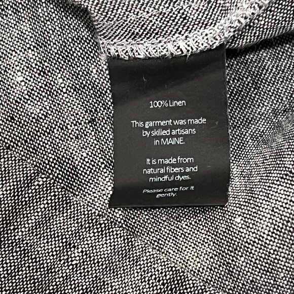 Nuthatch Shirred Washed Linen Pullover Dress, Gray, L - Picture 5 of 11